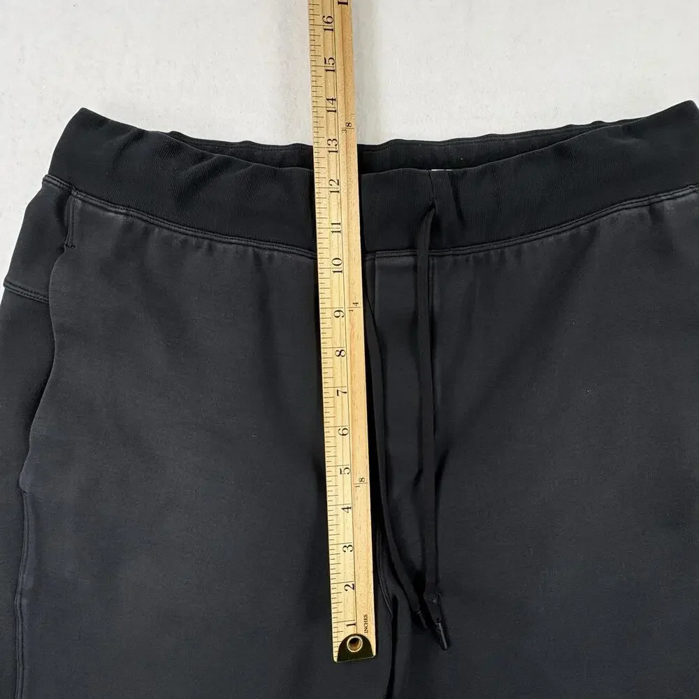 Lululemon Jogger Pants Mens Large Black Elastic Waist Knit Slim Fit Lounge Gym